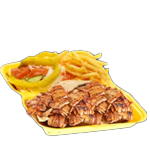 Chicken Shish, Chips & Cheese 